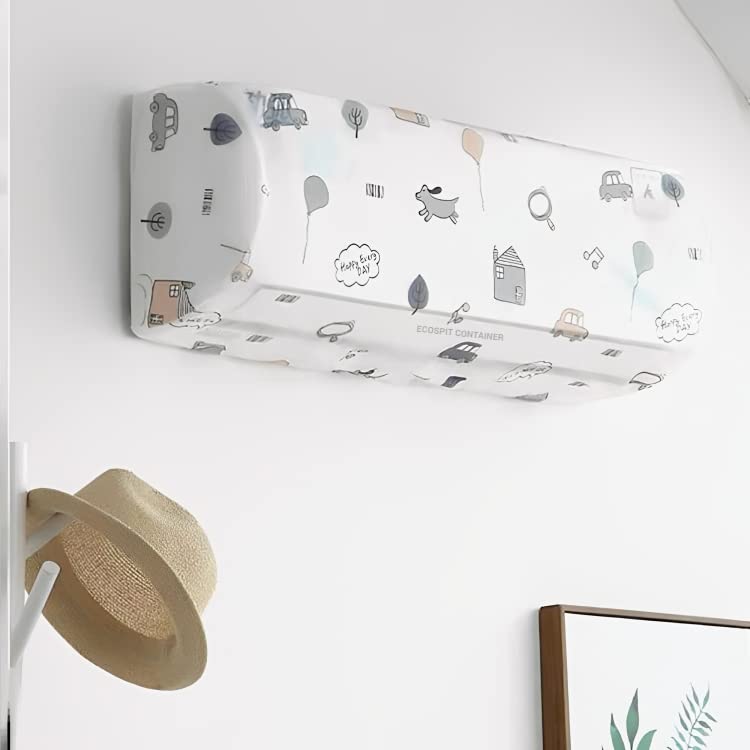 White Art - Dustproof & Machine Washable AC Cover