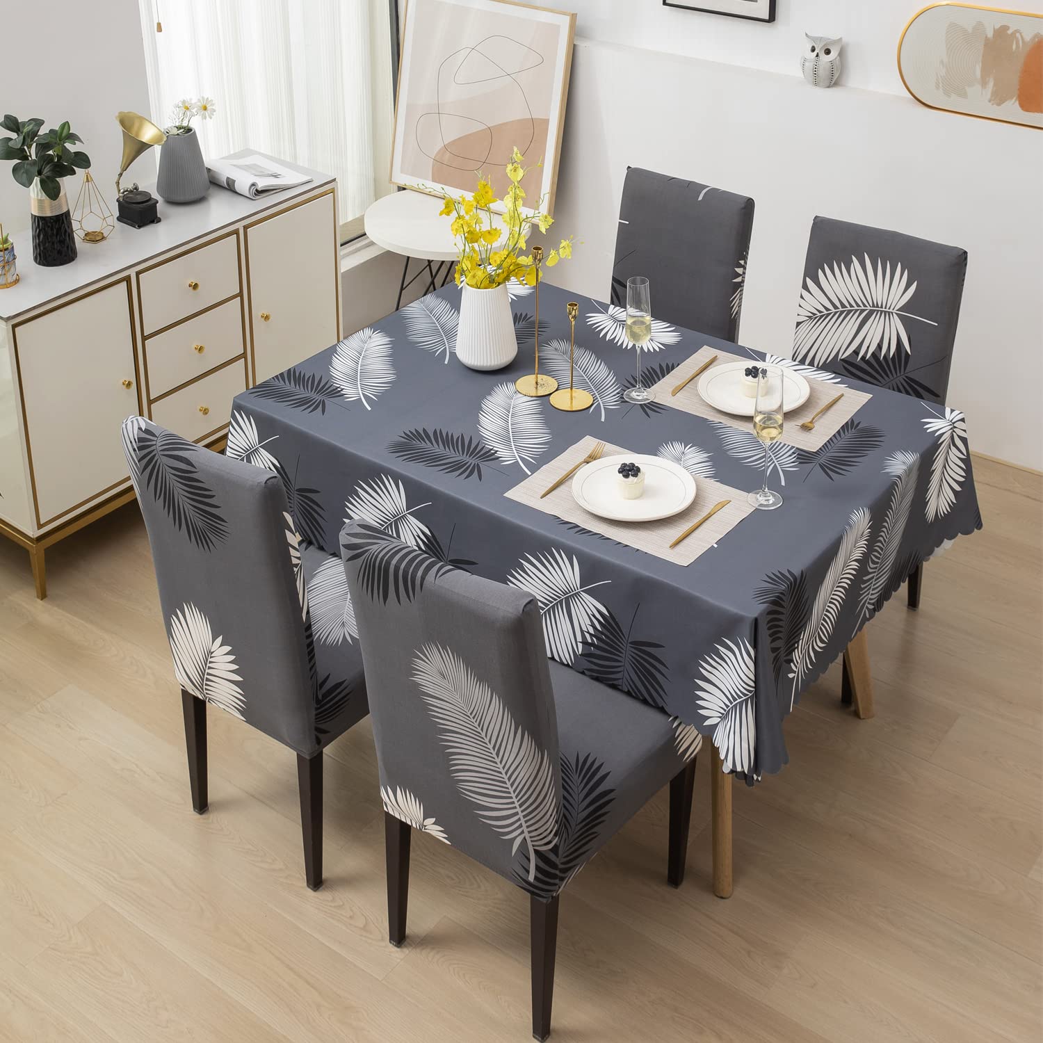 Charcol Fern Covers – Dustproof, Stain-Free, Water Resistant & Washable