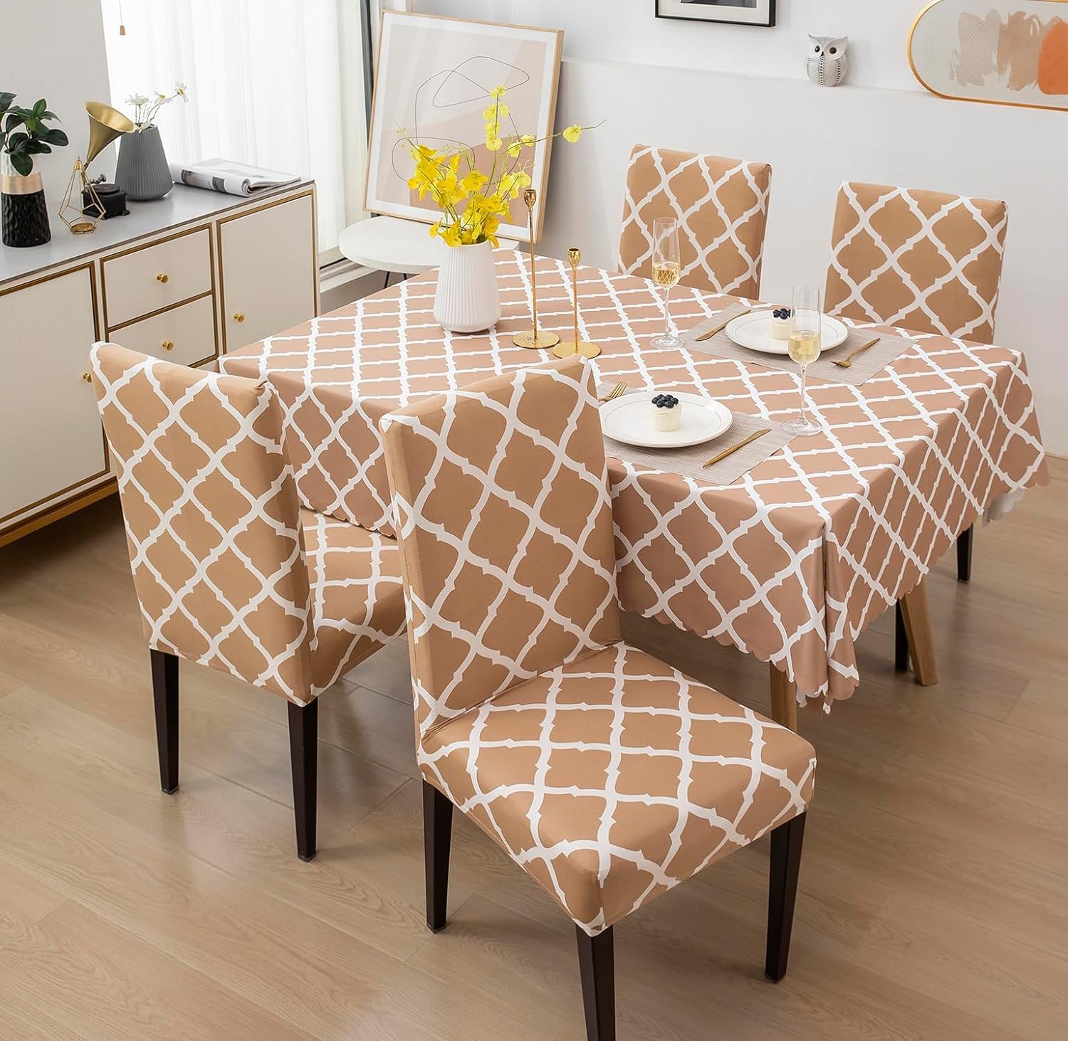 Cream Diamond Covers – Dustproof, Stain-Free, Water Resistant & Washable