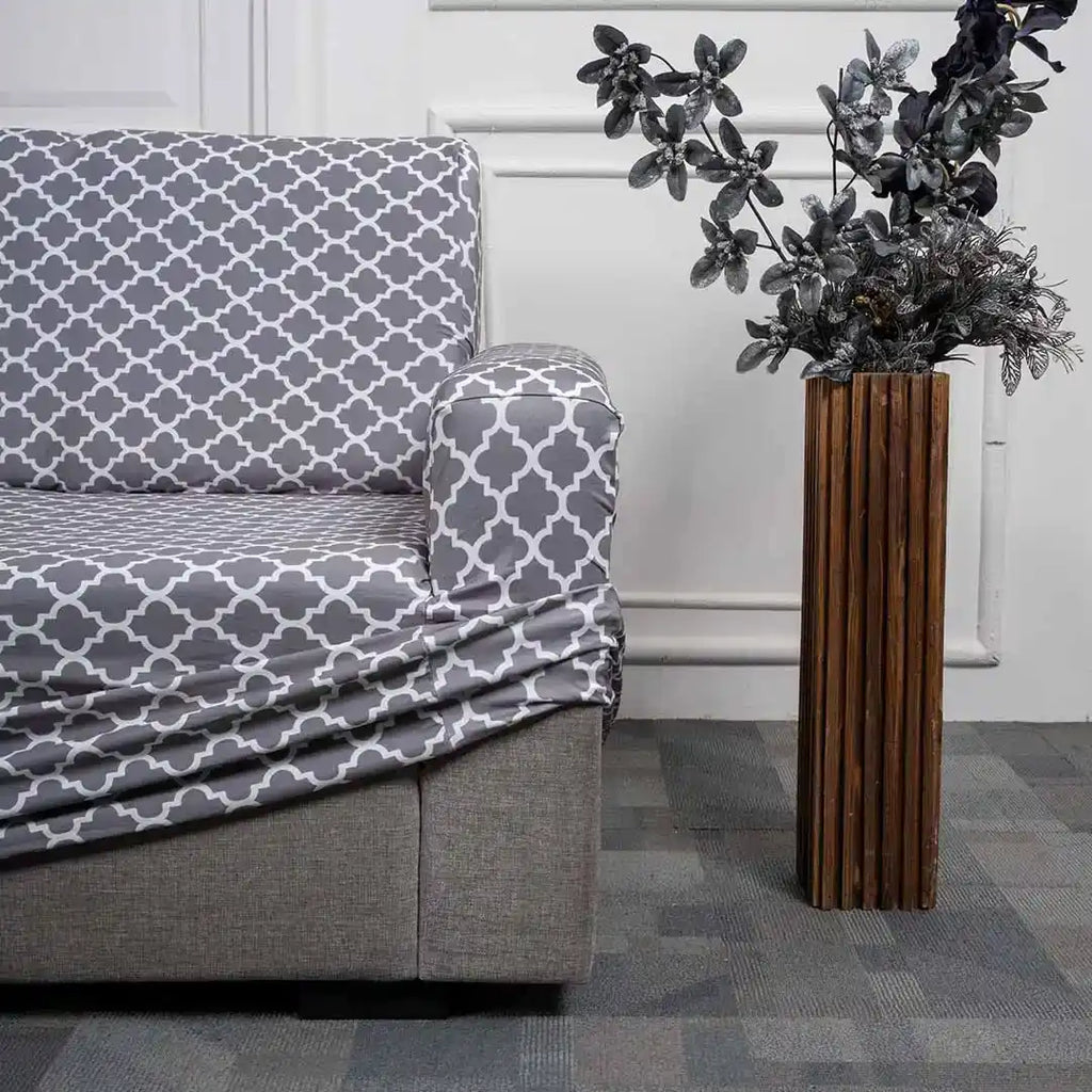 Grey Diamond - Luxury Quality Strechable & Dust-proof Sofa Cover