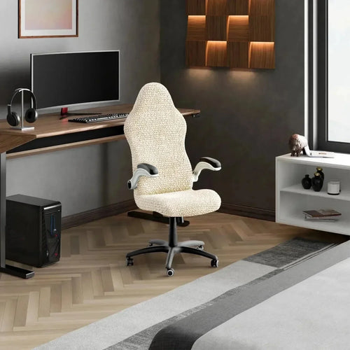 Bubble Cream Chair Cover - Fit For All Size Office Chair Slipcover, Microfibra Collection