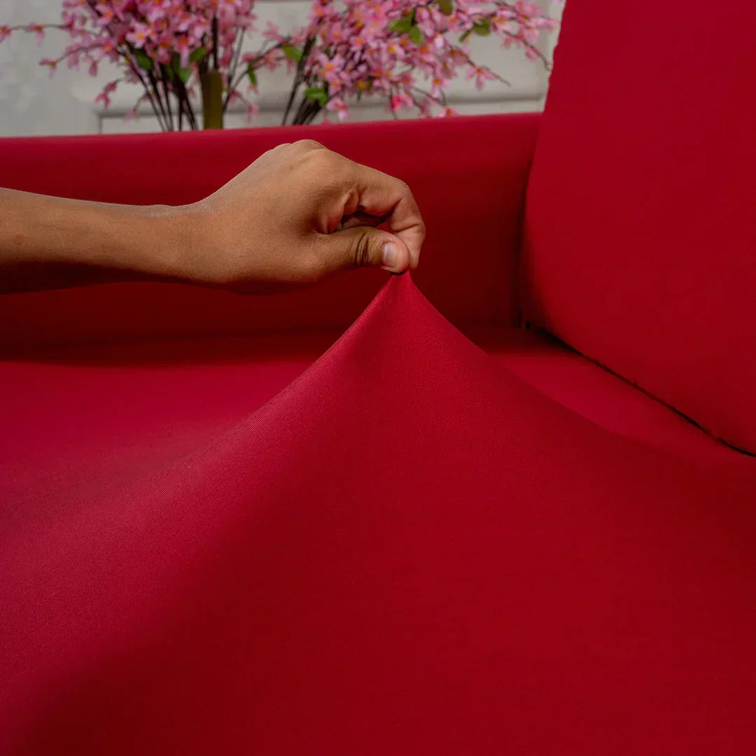 Maroon Solid - Luxury Quality Strechable & Dust-proof Sofa Cover