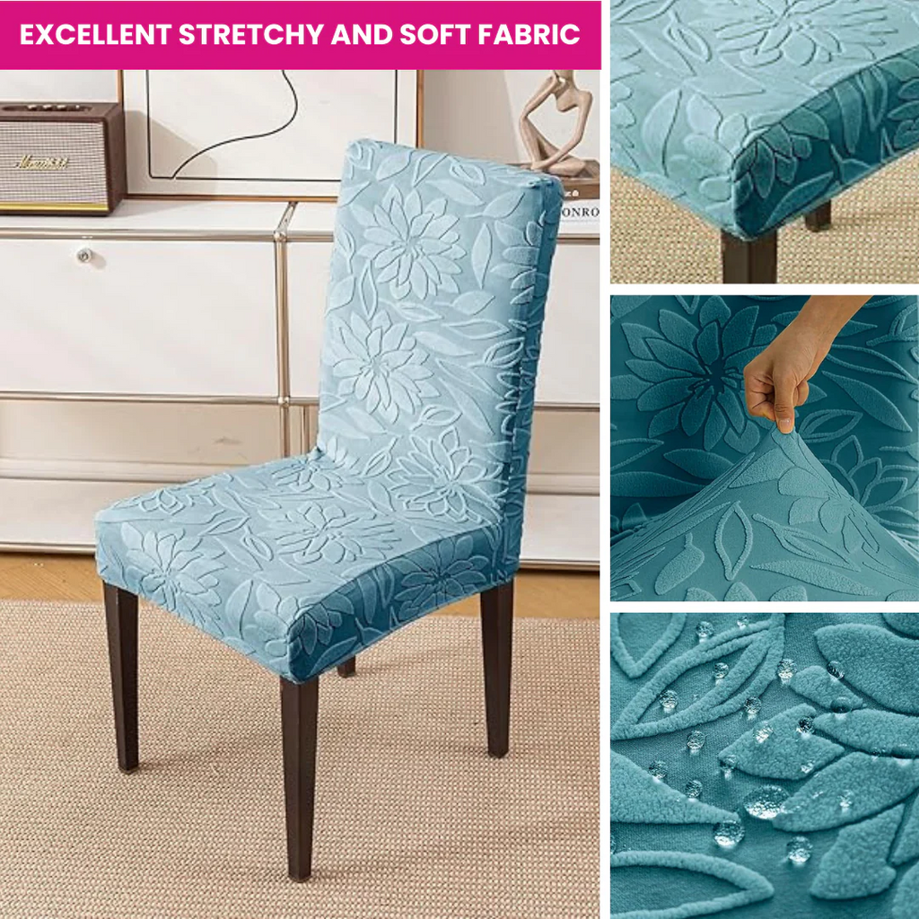 Majestic Jacquard Pastol Green Elastic Chair Cover – Stretchable, Dustproof, Machine Washable