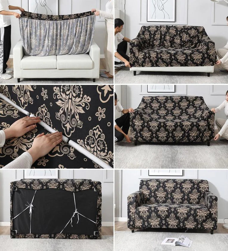 Maroon Diamond - Luxury Quality Strechable & Dust-proof Sofa Cover