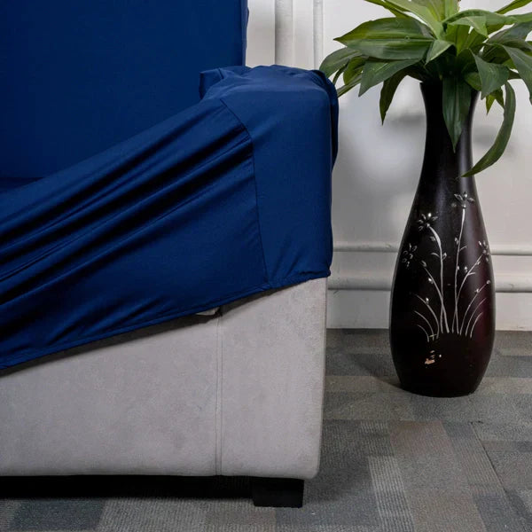 Navy Blue Solid - Luxury Quality Strechable & Dust-proof Sofa Cover